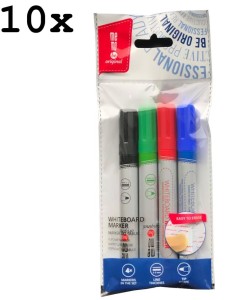 10 kpl x 4 markery MEMO MIX do tablic suchościeralnych