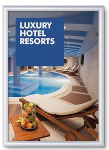 5 szt - Ramka zatrzaskowa srebrna  - proste narożniki A5, A4, A3, A2, A1