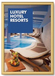 5 szt - Ramka zatrzaskowa złota - proste narożniki  A4, A3, A2, A1