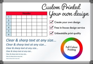 Tablica biała 90x60 cm z dowolnym nadrukiem