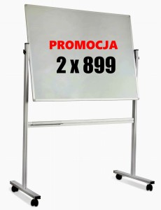 2 x Tablica 180x120 cm obrotowo-jezdna, biała, suchościeralna  ECOnomic 